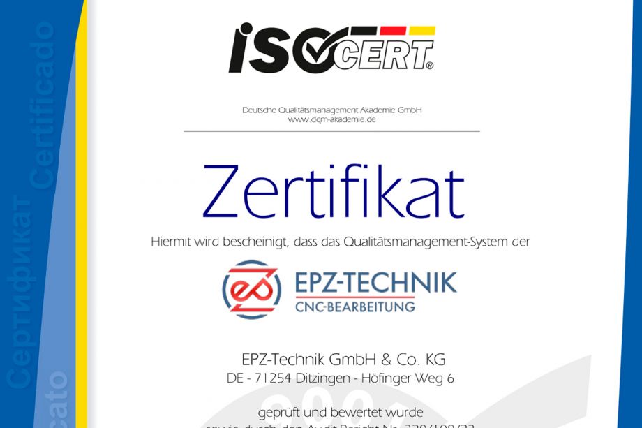 DIN EN ISO 9001_2015 Zertifikat